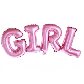 'Girl' Folieballon 74 x 33 cm./ Lyserd