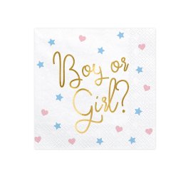 "Boy or Girl" Servietter /20 Stk. 
