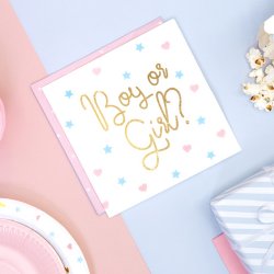 "Boy or Girl" Servietter /20 Stk. 