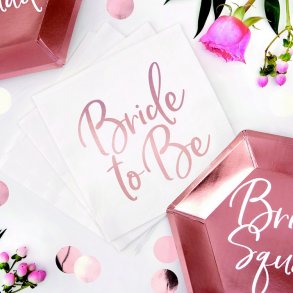 Servietter 'Bride To Be' / 20 Stk.