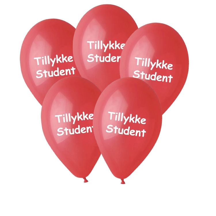 Student' Rød/ Balloner 10 Rød - Himmelrum