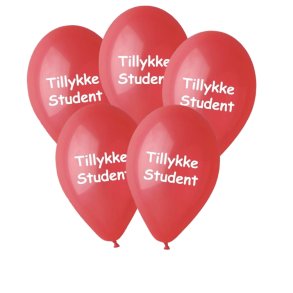 'Tillykke Student' Rd/ Balloner 10 Stk.