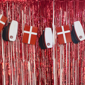 Studenter Guirlande Rde Huer + Flag/ 3 M.