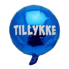 Bl 'TILLYKKE' Folieballon 35 cm.