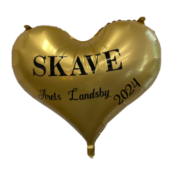 Ballonhilsen Stort Hjerte M. Din Egen Tekst