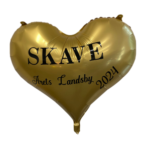 Ballonhilsen Stort Hjerte M. Din Egen Tekst