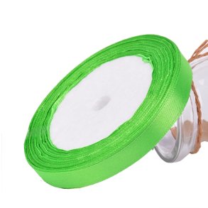 Satinbnd grs grn 10 mm/ 22 M.