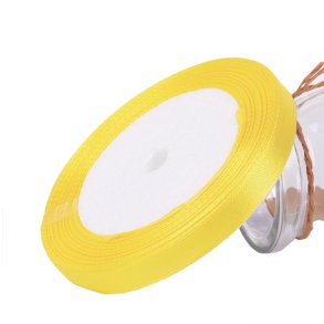 Satinbnd gul  10 mm/ 22 M.
