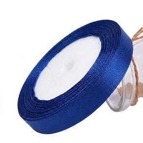 Satinb�nd Kongebl� 10 mm / 22 m.