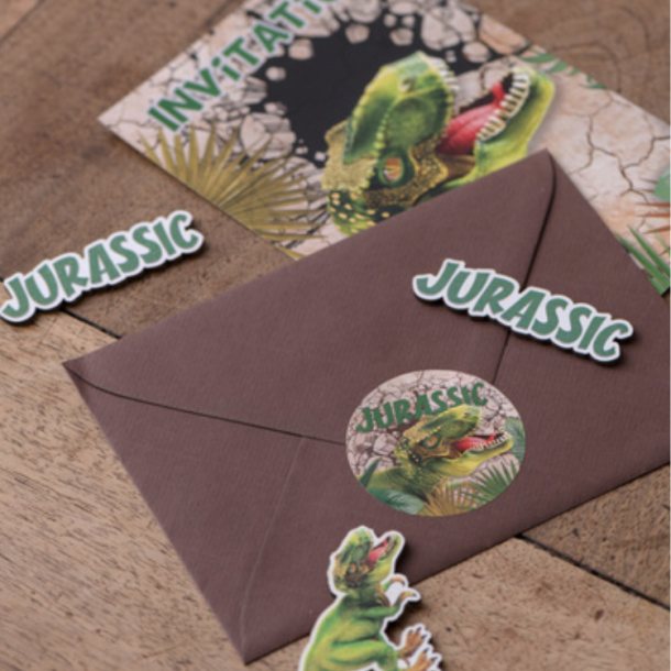 T-Rex Dinosaur Klistermrker/ 16 Stk. 