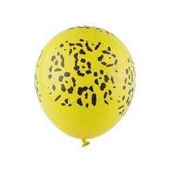 Latex Ballon Gul leopard 30 cm./ 5 Stk.