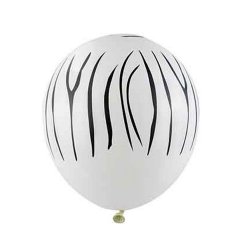 Latex Ballon Zebra 30 cm./ 5 Stk. 
