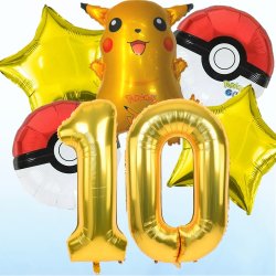 Foliebuket 6 stk. M. Tal/ Pokemon 100 cm.