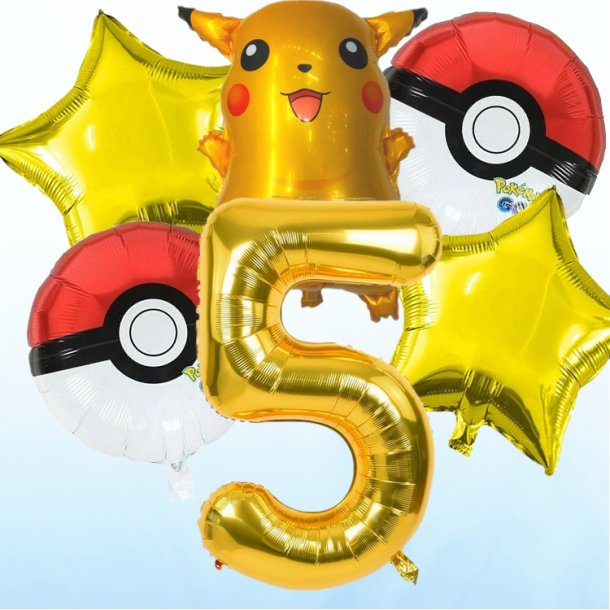 Foliebuket 6 stk. M. Tal/ Pokemon 100 cm.