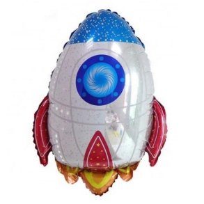 Rumraket Folieballon 70 x 58 cm.