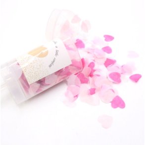 Push pop konfetti/hjerte pink mix