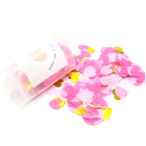 Push pop konfetti/hjerte gold mix