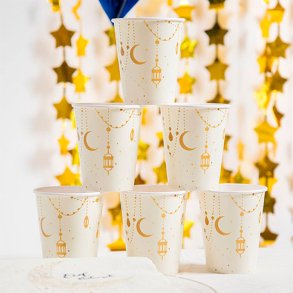 Eid Mubarak Papkrus - 250 ml / 8 stk. - Creme