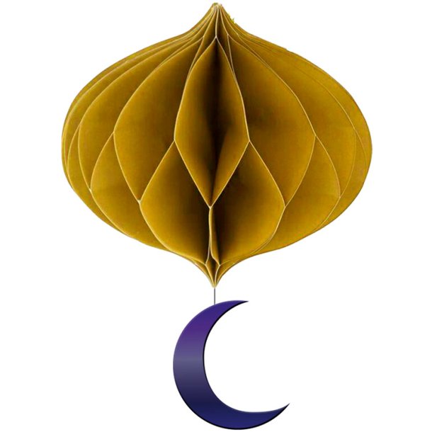 Eid Mubarak Honeycomb 3 stk. /Guld Mix