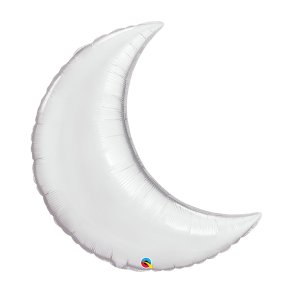Halvmne Folieballon 89 cm/ Slv