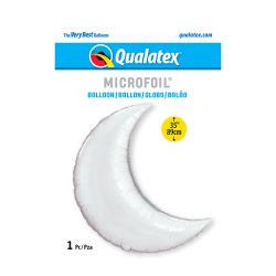 Halvmne Folieballon 89 cm/ Slv