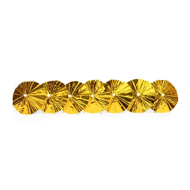 Paraplypinde Metallic Guld / 10 stk.