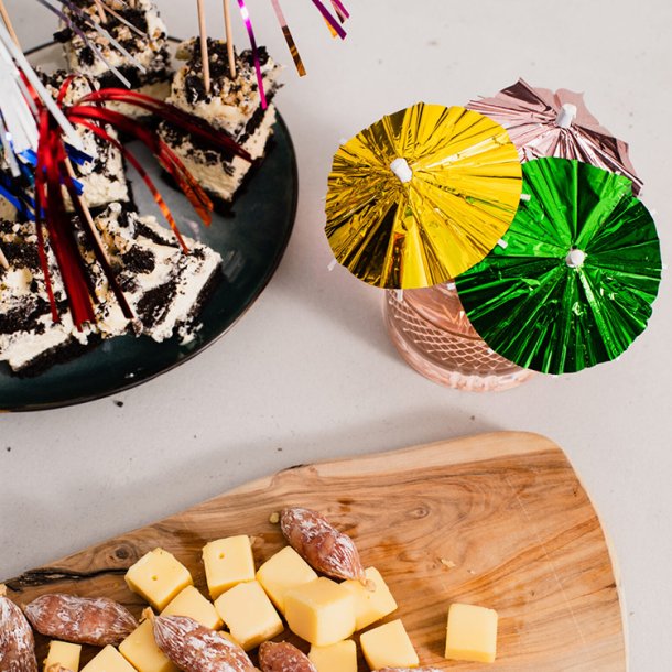 Paraplypinde Metallic Mix / 10 stk.