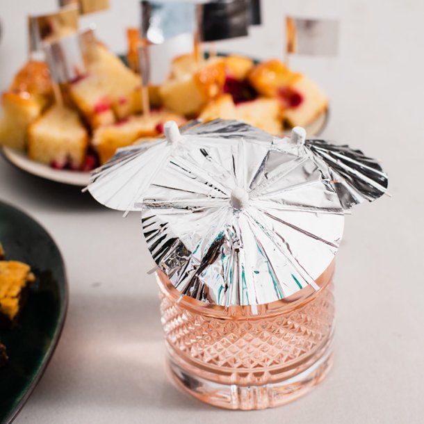 Paraplypinde Metallic Slv / 10 stk.