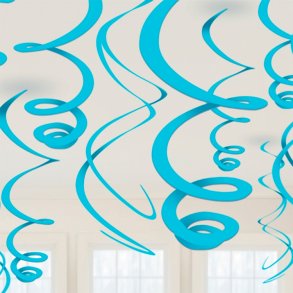 Dekorative Spiraler til ophng - 55 cm / Turkis