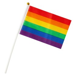 Stof Vifteflag Regnbue 6 stk.