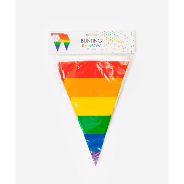 Vimpelbanner Regnbue 10 m.
